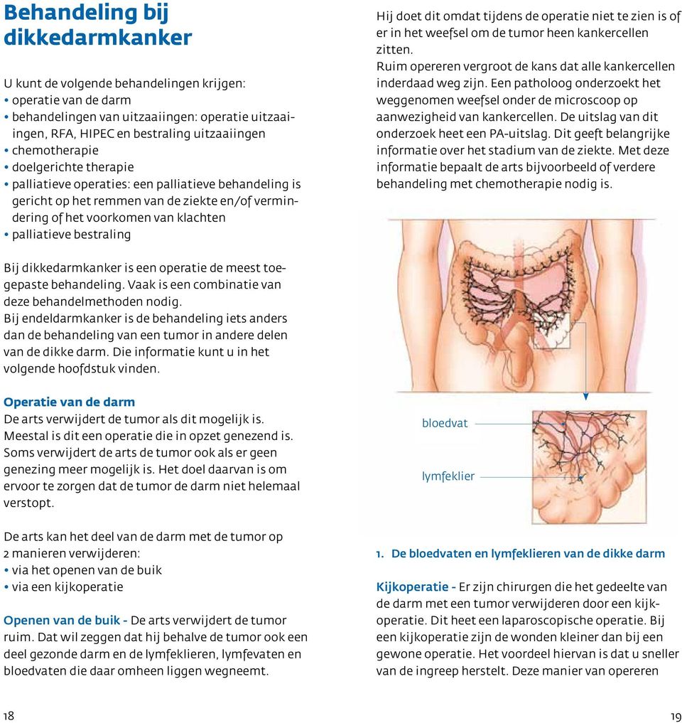 Hij doet dit omdat tijdens de operatie niet te zien is of er in het weefsel om de tumor heen kankercellen zitten. Ruim opereren vergroot de kans dat alle kankercellen inderdaad weg zijn.