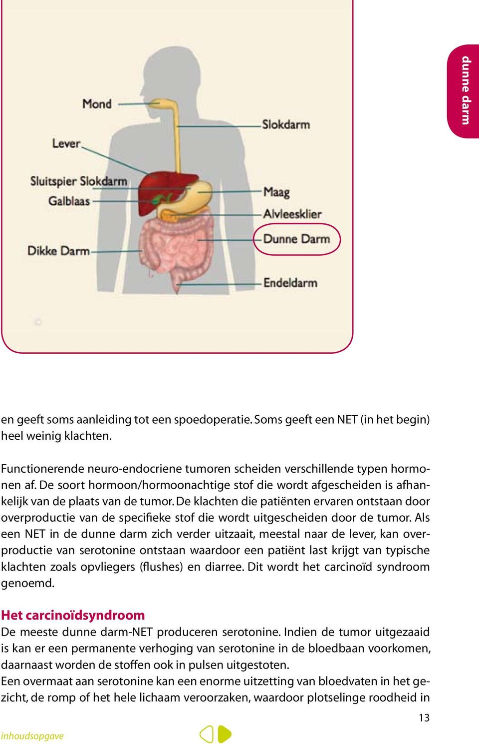 De klachten die patiënten ervaren ontstaan door overproductie van de specifieke stof die wordt uitgescheiden door de tumor.