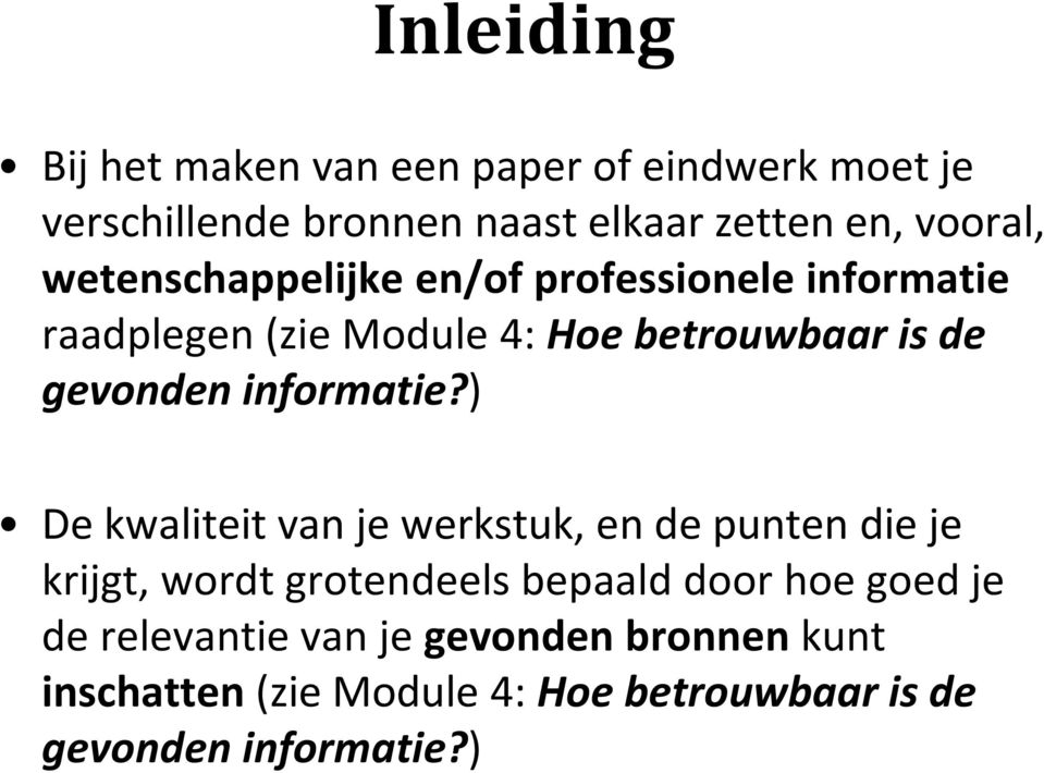 gevonden informatie?