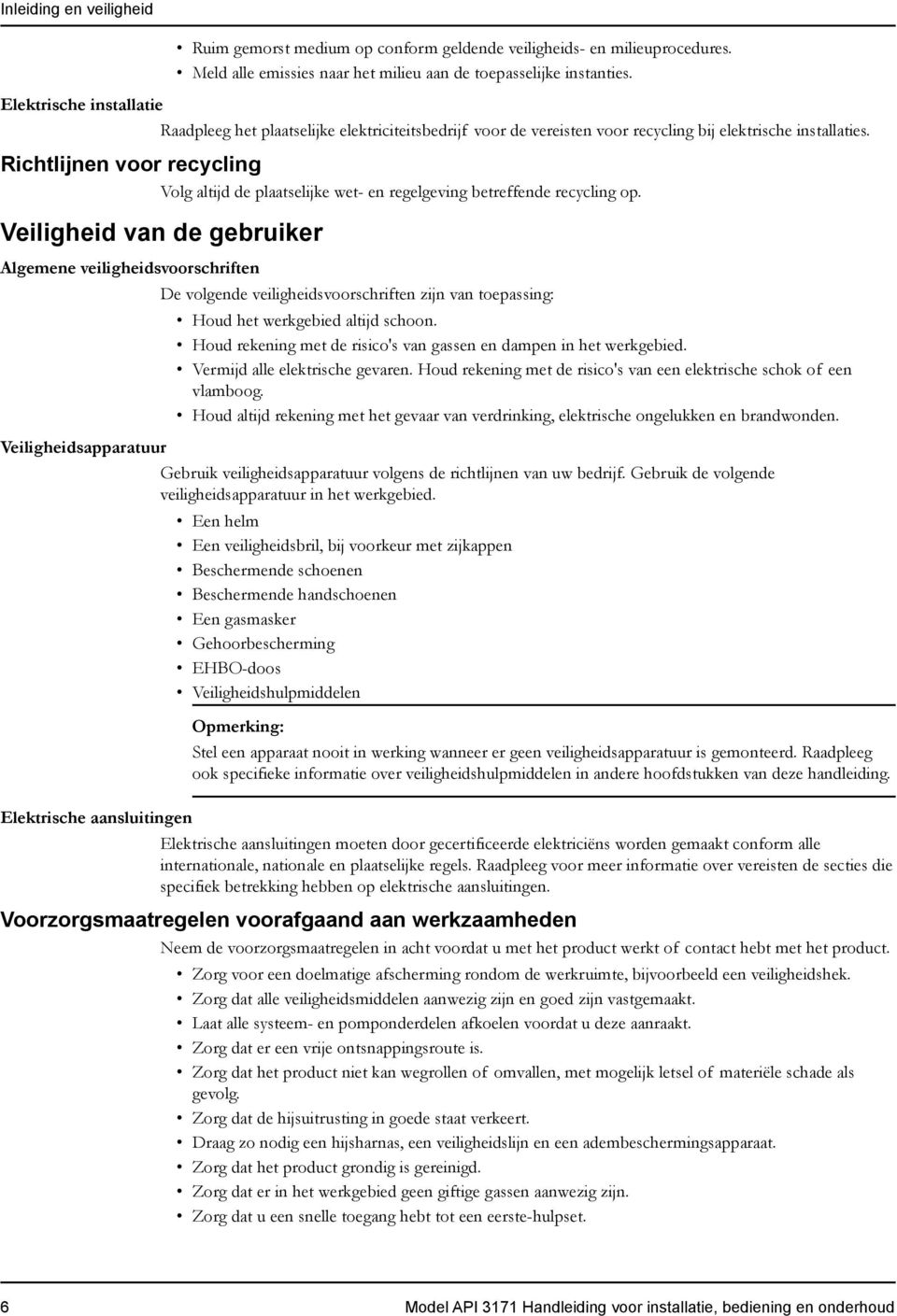 Richtlijnen voor recycling Volg altijd de plaatselijke wet- en regelgeving betreffende recycling op.