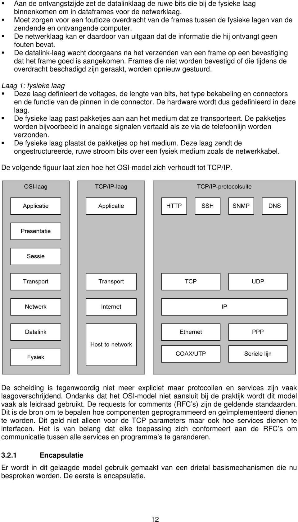 De netwerklaag kan er daardoor van uitgaan dat de informatie die hij ontvangt geen fouten bevat.