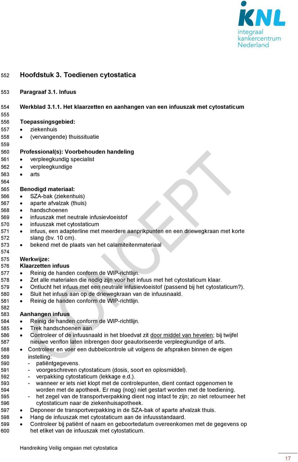 Infuus Werkblad 3.1.