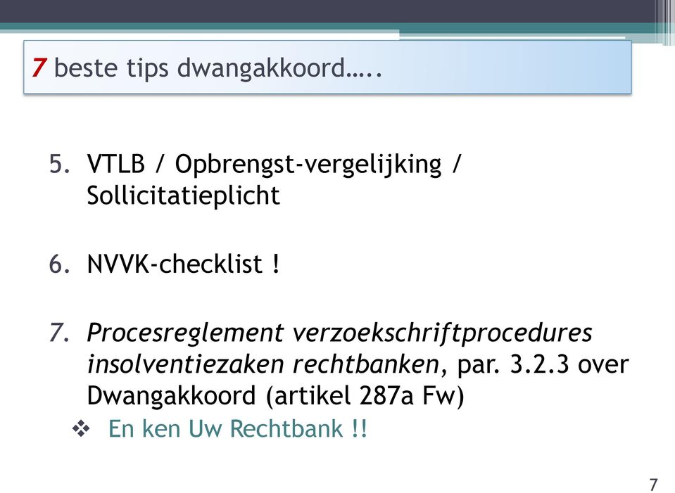 NVVK-checklist! 7.