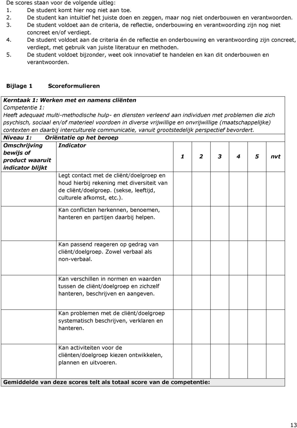 De student voldoet aan de criteria én de reflectie en onderbouwing en verantwoording zijn concreet, verdiept, met gebruik van juiste literatuur en methoden. 5.