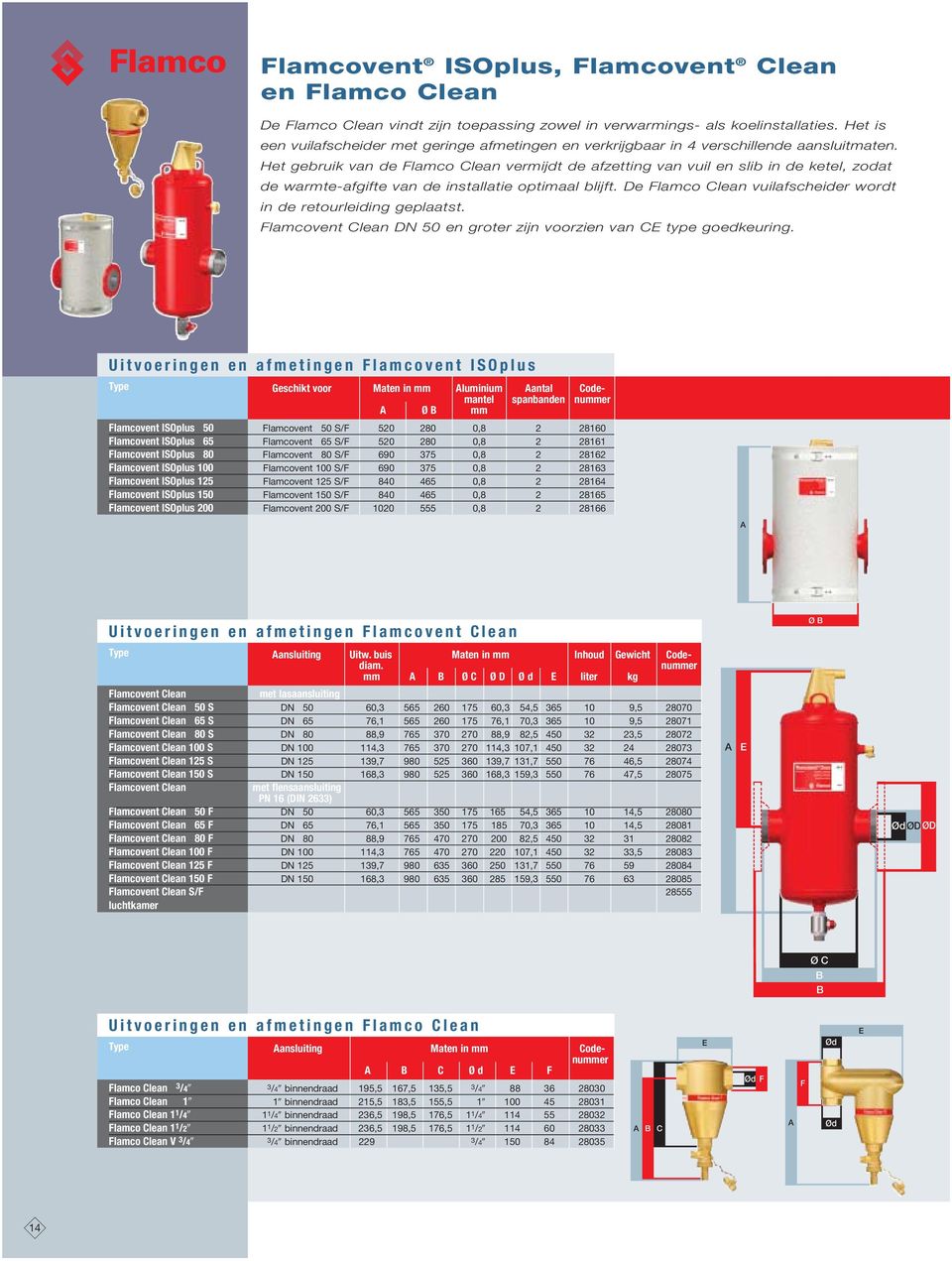 Het gebruik van de Flamco Clean vermijdt de afzetting van vuil en slib in de ketel, zodat de warmte-afgifte van de installatie optimaal blijft.