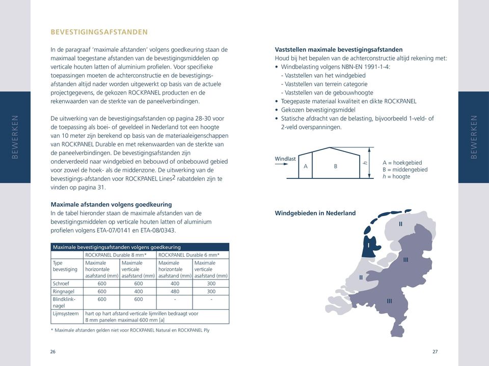 rekenwaarden van de sterkte van de paneelverbindingen.