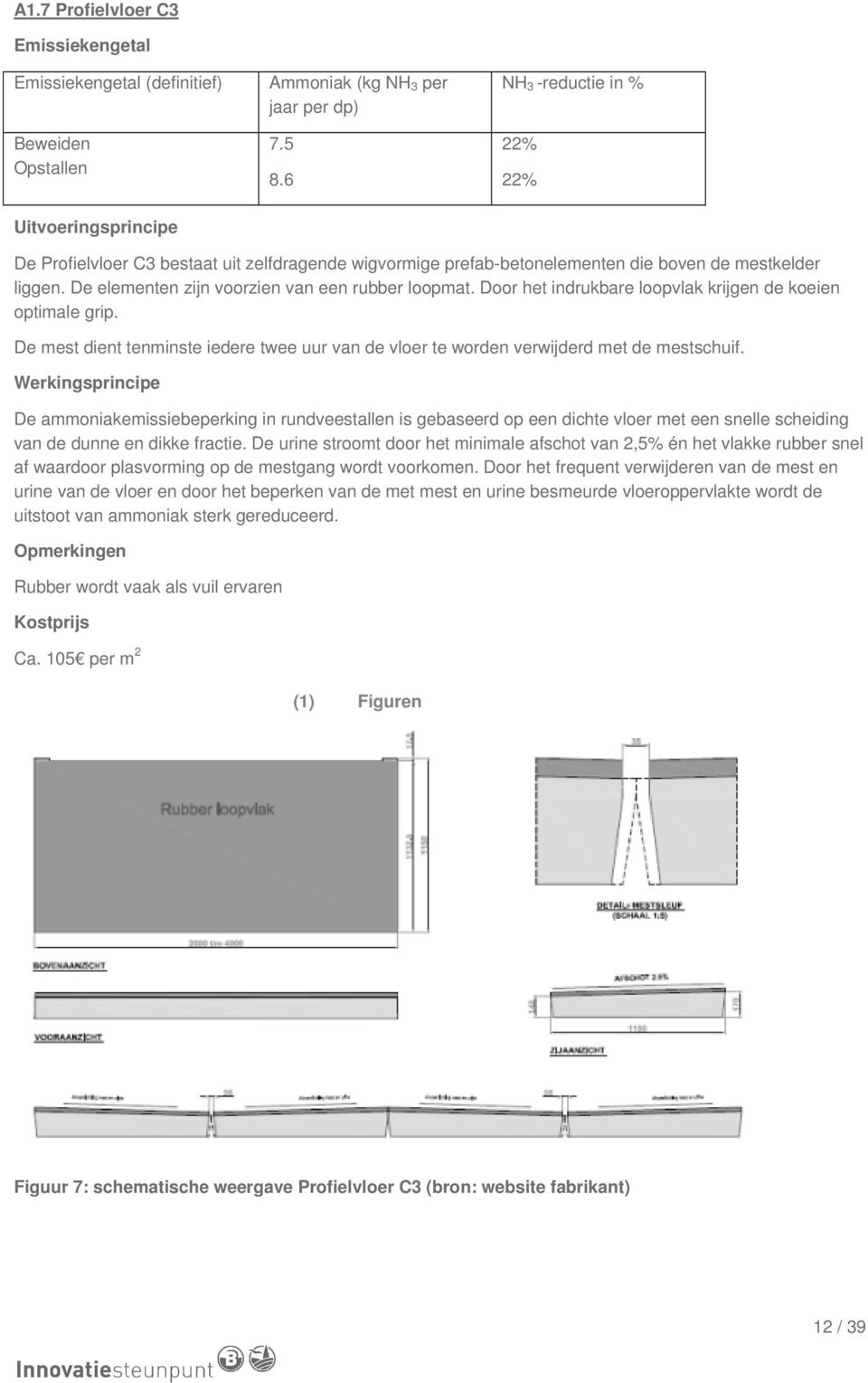 De elementen zijn voorzien van een rubber loopmat. Door het indrukbare loopvlak krijgen de koeien optimale grip.