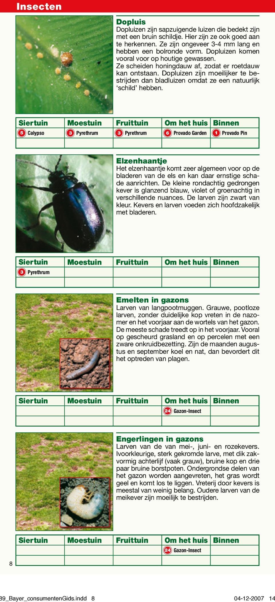 Dopluizen zijn moeilijker te bestrijden dan bladluizen omdat ze een natuurlijk schild hebben.