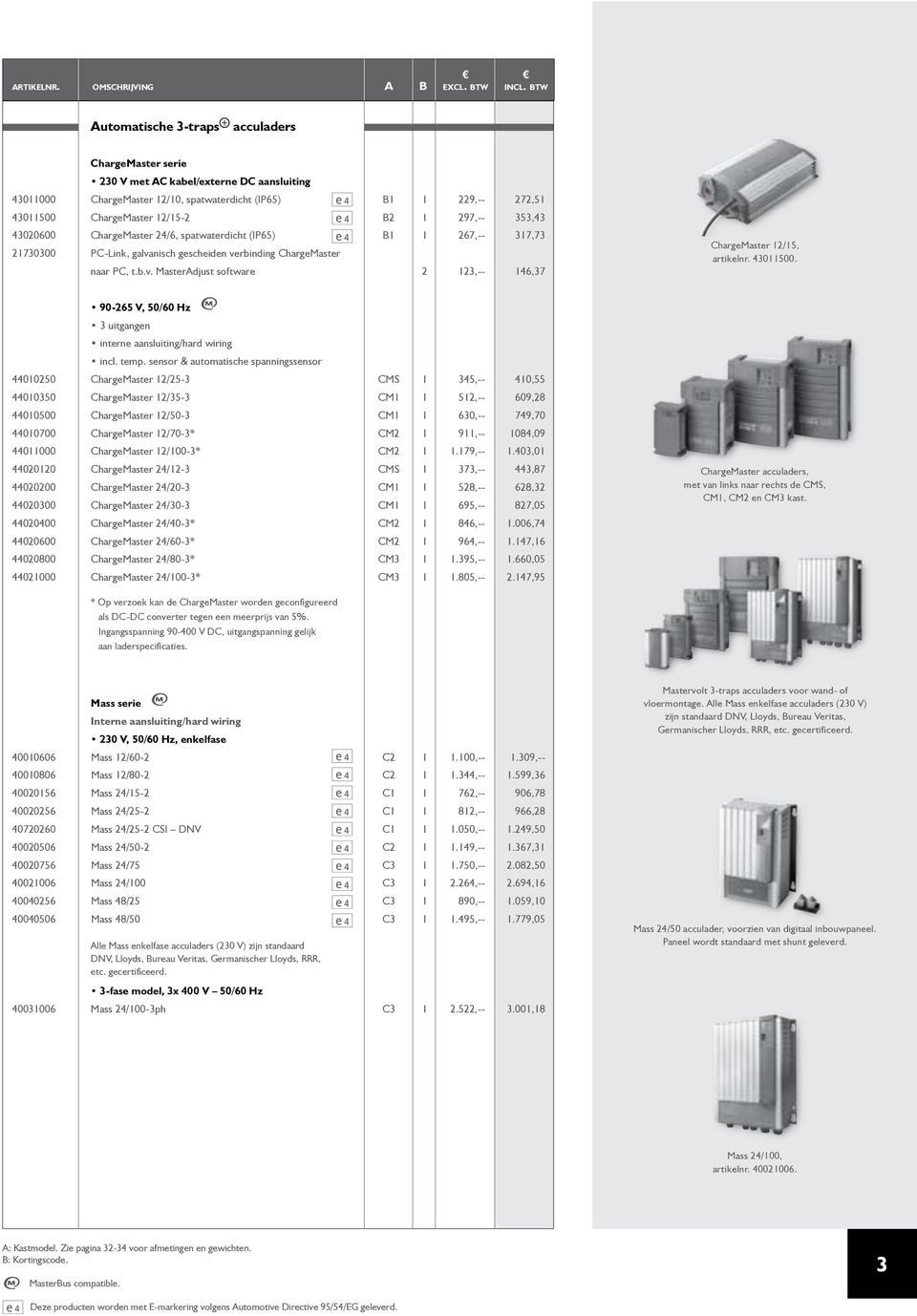 44010250 ChargeMaster 12/25-3 CMS 1 345,-- 410,55 44010350 ChargeMaster 12/35-3 CM1 1 512,-- 609,28 44010500 ChargeMaster 12/50-3 CM1 1 630,-- 749,70 44010700 ChargeMaster 12/70-3* CM2 1 911,--