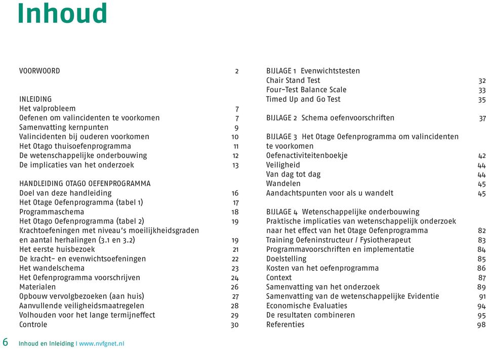 Oefenprogramma (tabel 2) 19 Krachtoefeningen met niveau s moeilijkheidsgraden en aantal herhalingen (3.1 en 3.