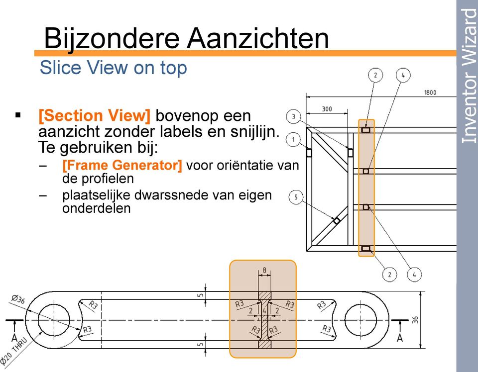 Te gebruiken bij: [Frame Generator] voor oriëntatie