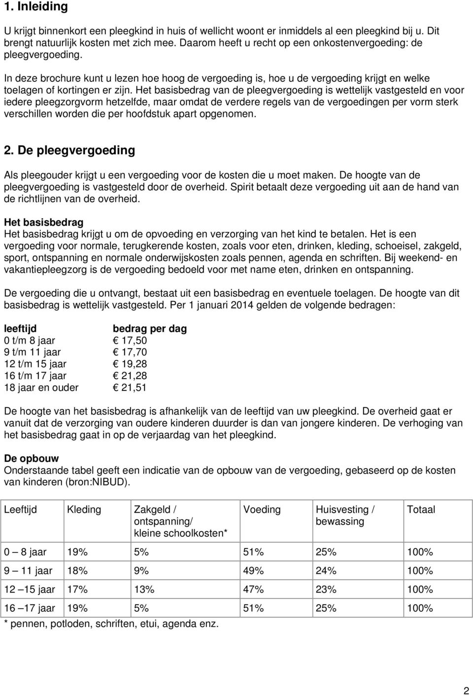 Het basisbedrag van de pleegvergoeding is wettelijk vastgesteld en voor iedere pleegzorgvorm hetzelfde, maar omdat de verdere regels van de vergoedingen per vorm sterk verschillen worden die per