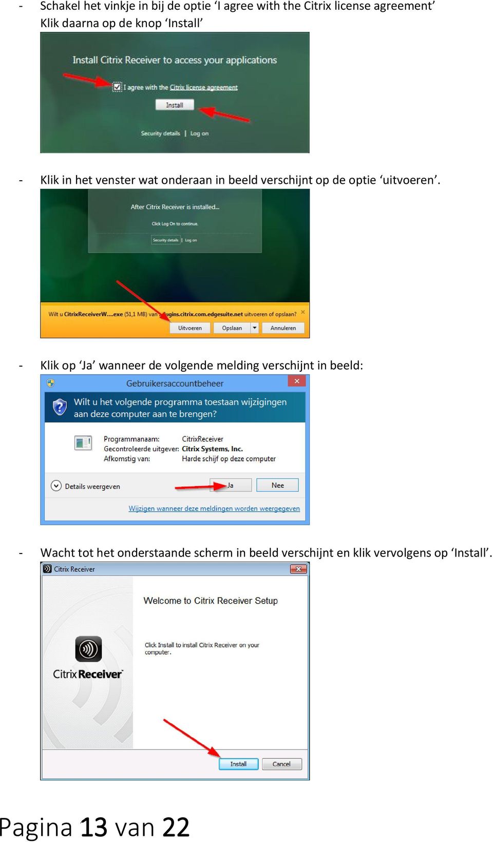 optie uitvoeren.