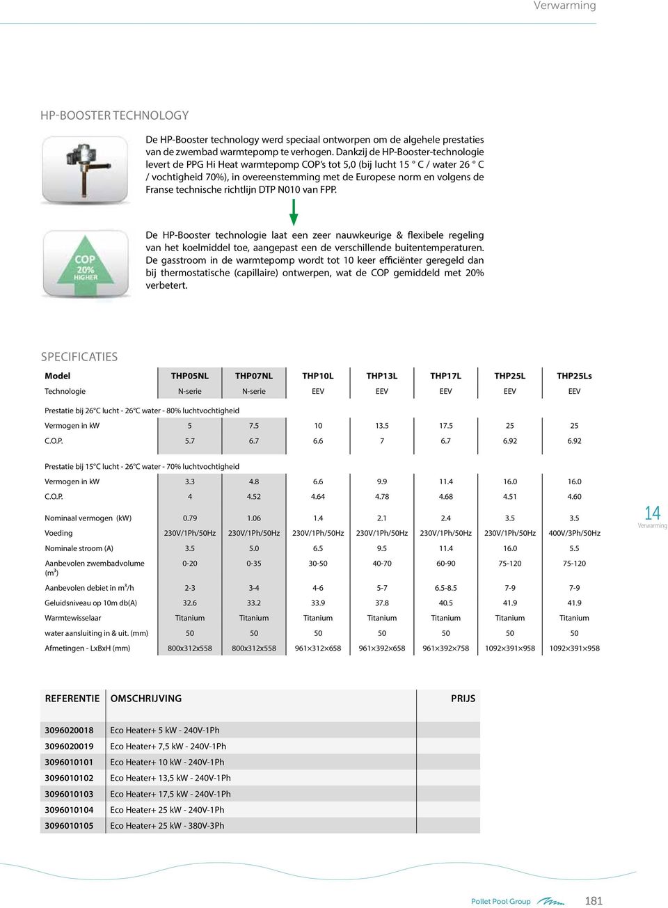 technische richtlijn DTP N010 van FPP. De HP-Booster technologie laat een zeer nauwkeurige & flexibele regeling van het koelmiddel toe, aangepast een de verschillende buitentemperaturen.