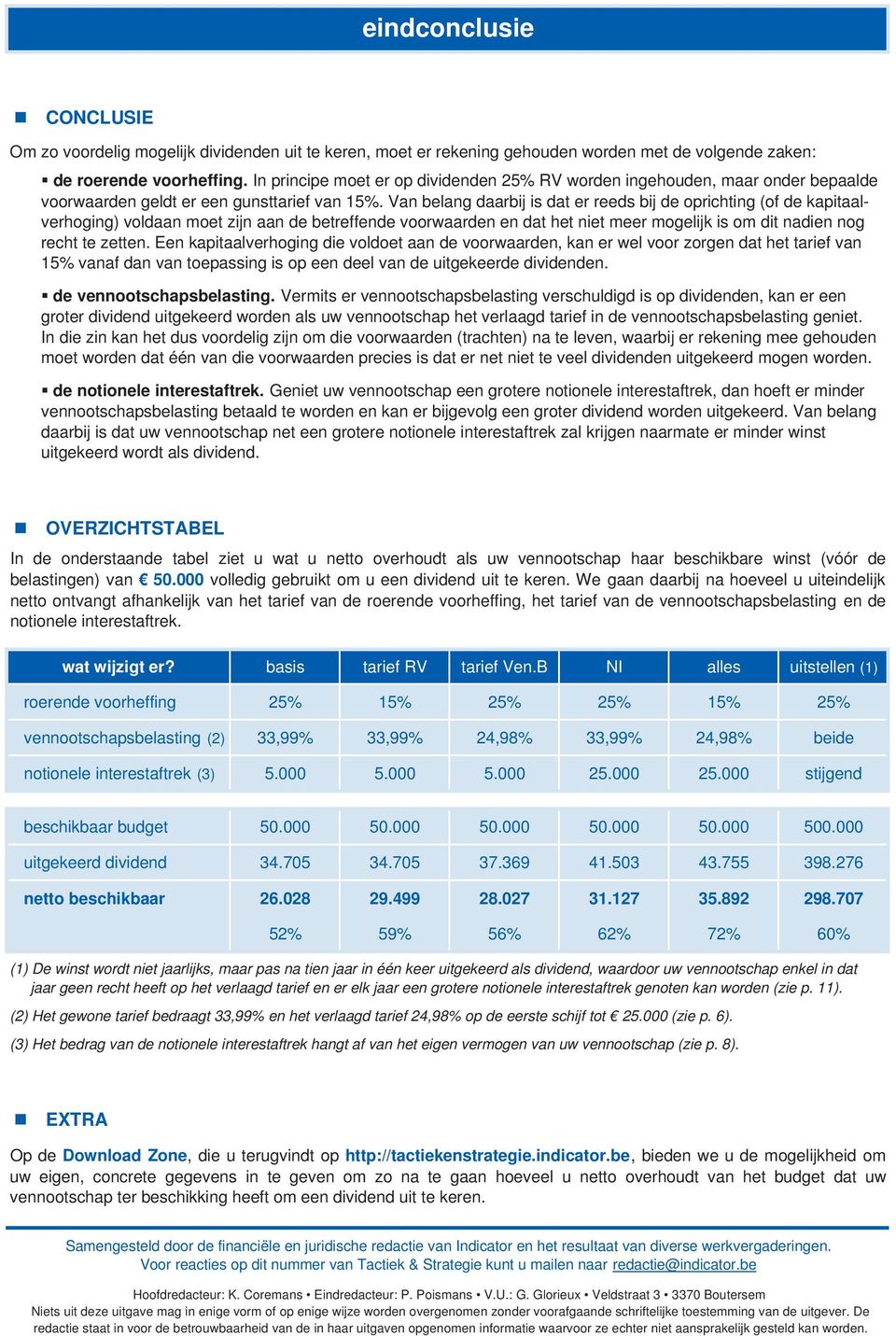 Van belang daarbij is dat er reeds bij de oprichting (of de kapitaalverhoging) voldaan moet zijn aan de betreffende voorwaarden en dat het niet meer mogelijk is om dit nadien nog recht te zetten.