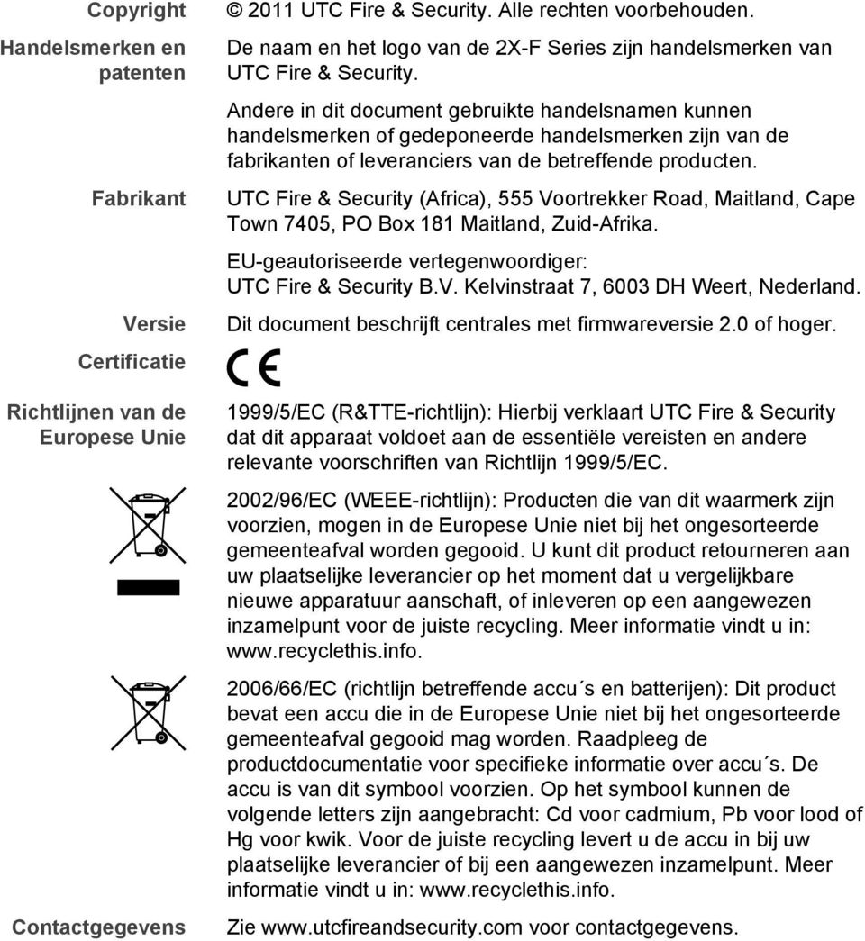 Andere in dit document gebruikte handelsnamen kunnen handelsmerken of gedeponeerde handelsmerken zijn van de fabrikanten of leveranciers van de betreffende producten.