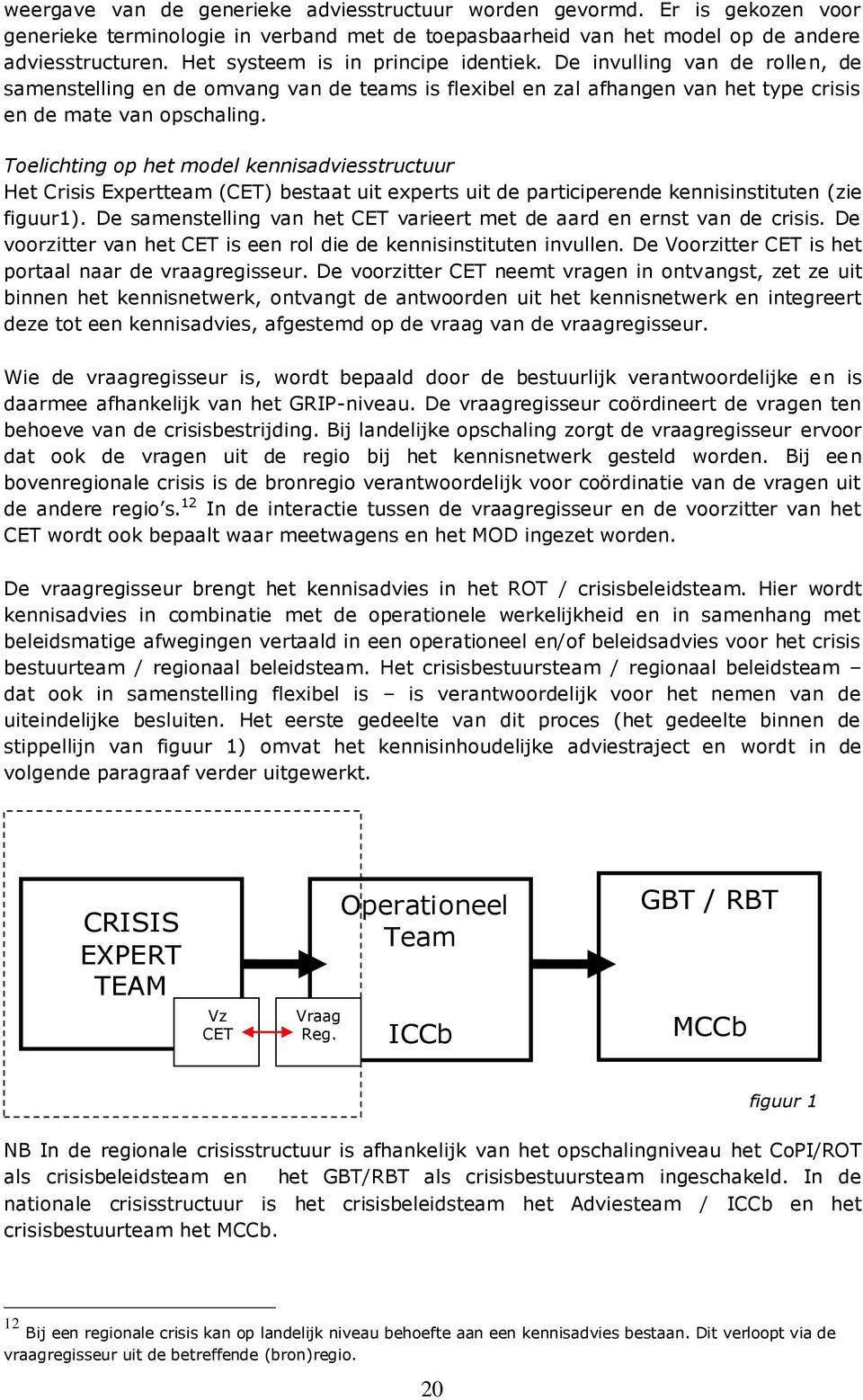 Toelichting op het model kennisadviesstructuur Het Crisis Expertteam (CET) bestaat uit experts uit de participerende kennisinstituten (zie figuur1).