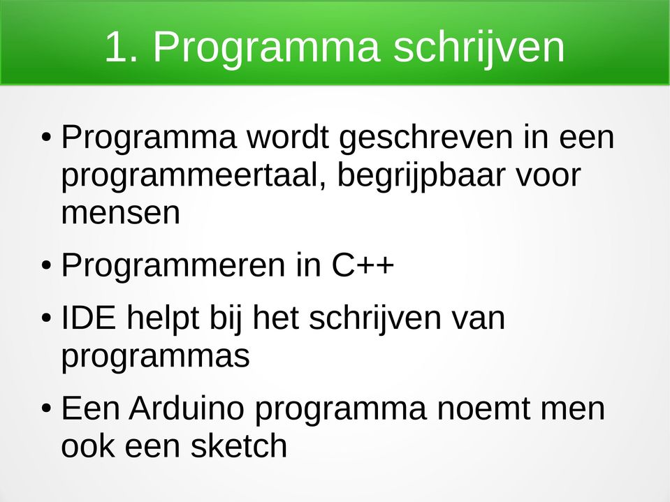 Programmeren in C++ IDE helpt bij het schrijven van