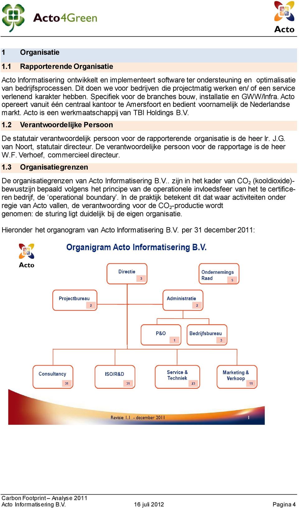 Acto opereert vanuit één centraal kantoor te Amersfoort en bedient voornamelijk de Nederlandse markt. Acto is een werkmaatschappij van TBI Holdings B.V. 1.