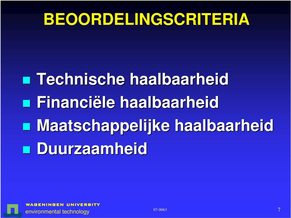 Financiële haalbaarheid