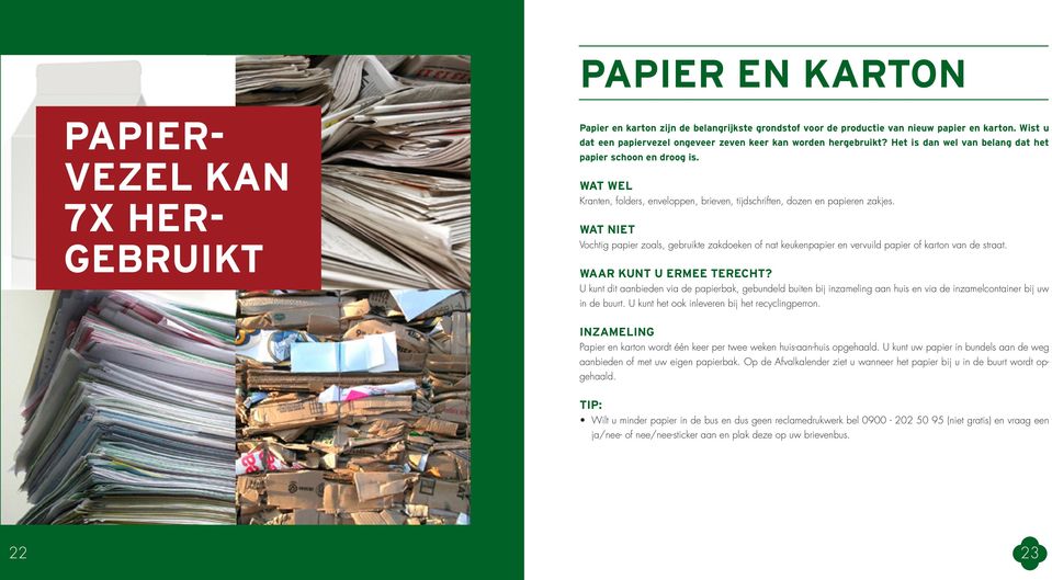 WAT WEL Kranten, folders, enveloppen, brieven, tijdschriften, dozen en papieren zakjes.