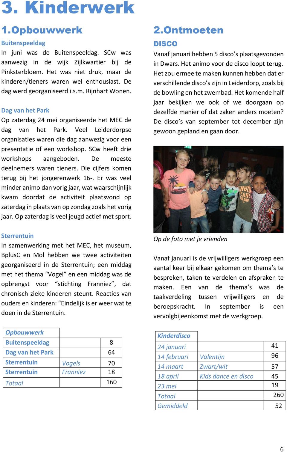 Veel Leiderdorpse organisaties waren die dag aanwezig voor een presentatie of een workshop. SCw heeft drie workshops aangeboden. De meeste deelnemers waren tieners.