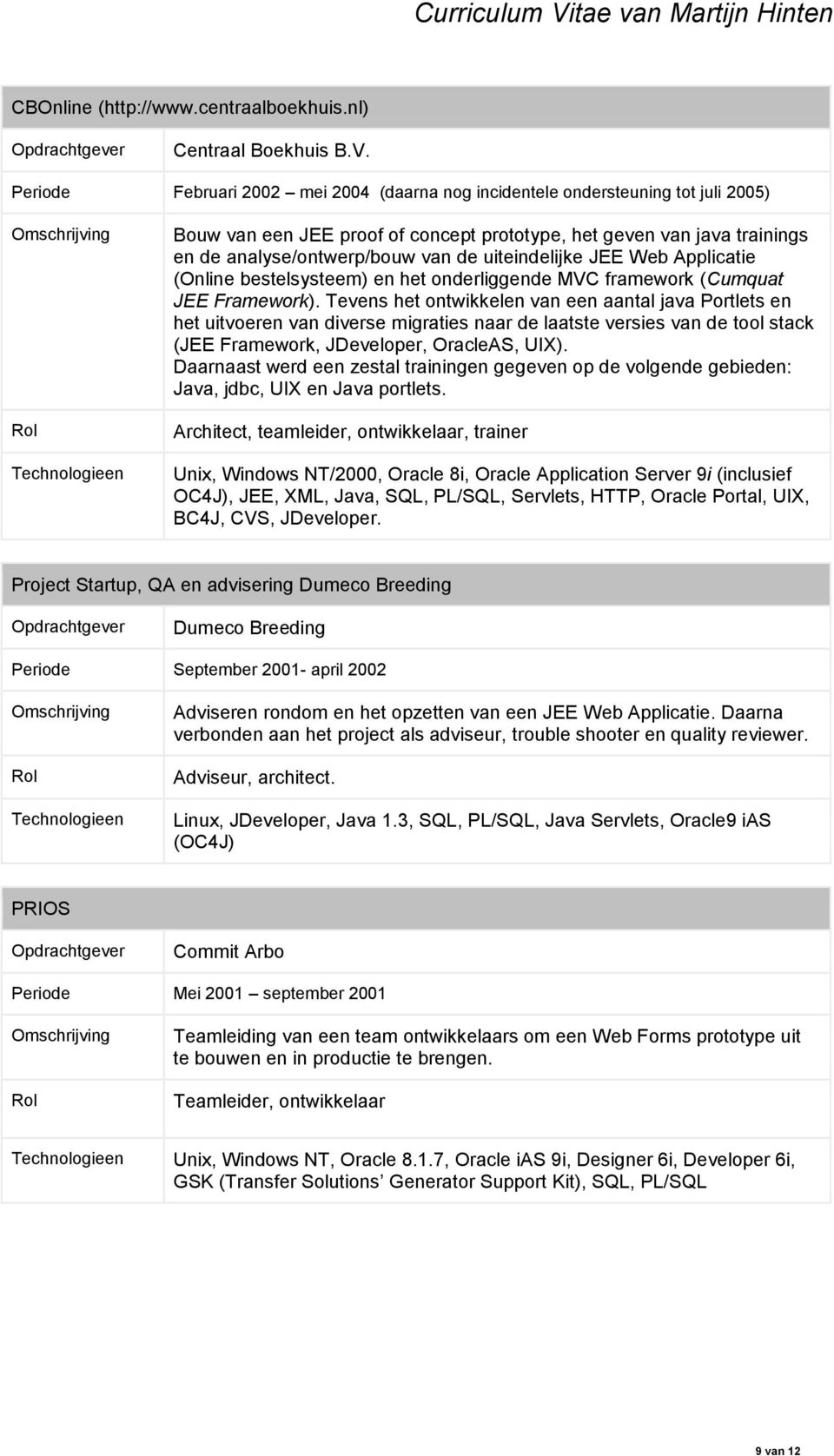 uiteindelijke JEE Web Applicatie (Online bestelsysteem) en het onderliggende MVC framework (Cumquat JEE Framework).