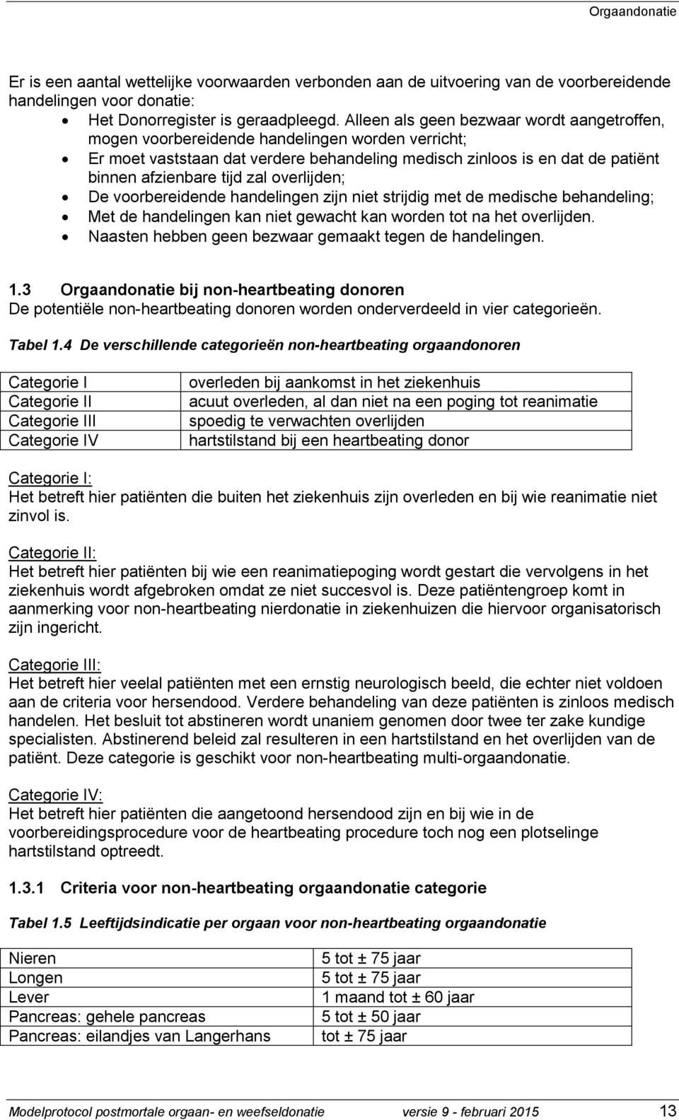 overlijden; De voorbereidende handelingen zijn niet strijdig met de medische behandeling; Met de handelingen kan niet gewacht kan worden tot na het overlijden.