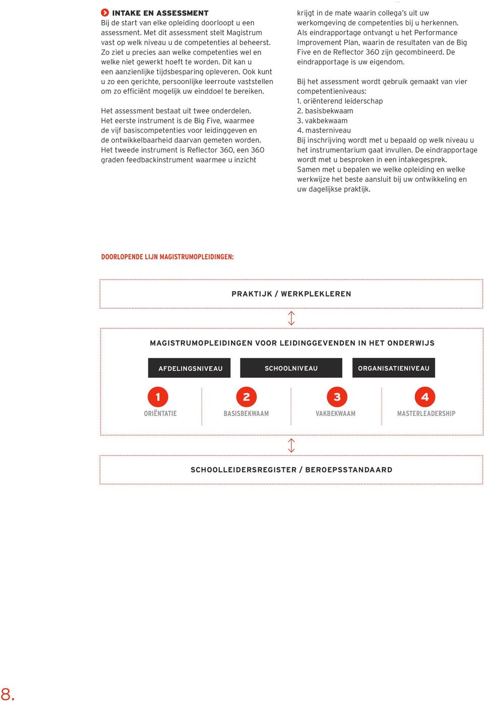 Ook kunt u zo een gerichte, persoonlijke leerroute vaststellen om zo efficiënt mogelijk uw einddoel te bereiken. Het assessment bestaat uit twee onderdelen.