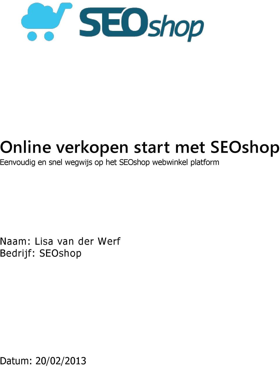 SEOshop webwinkel platform Naam: Lisa