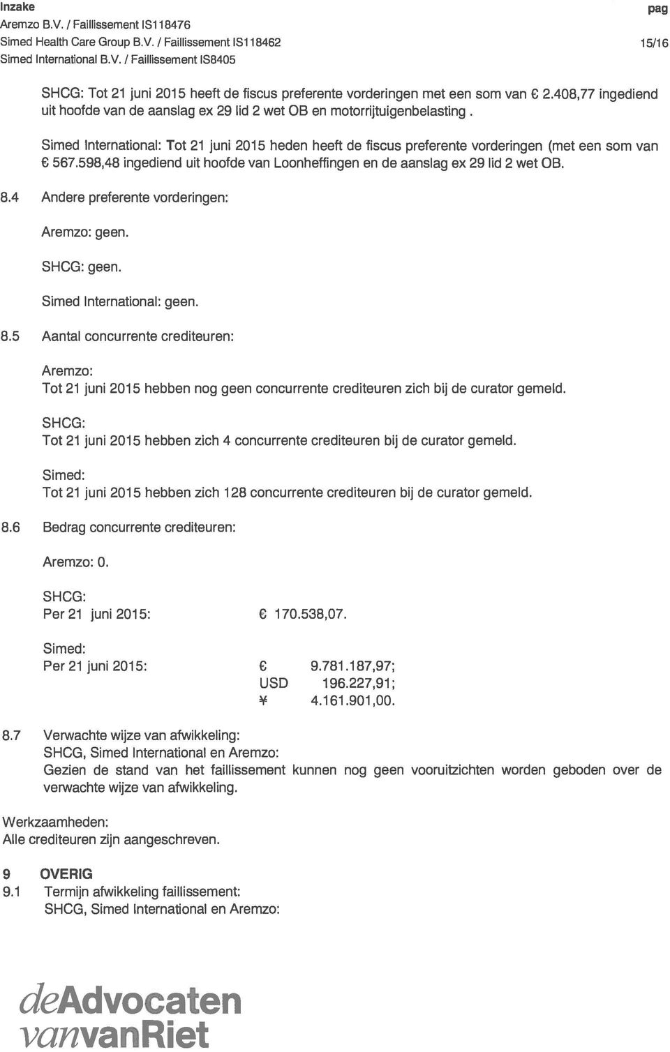 598,48 ingediend uit hoofde van Loonheffingen en de aanslag ex 29 lid 2 wet OB. 8.