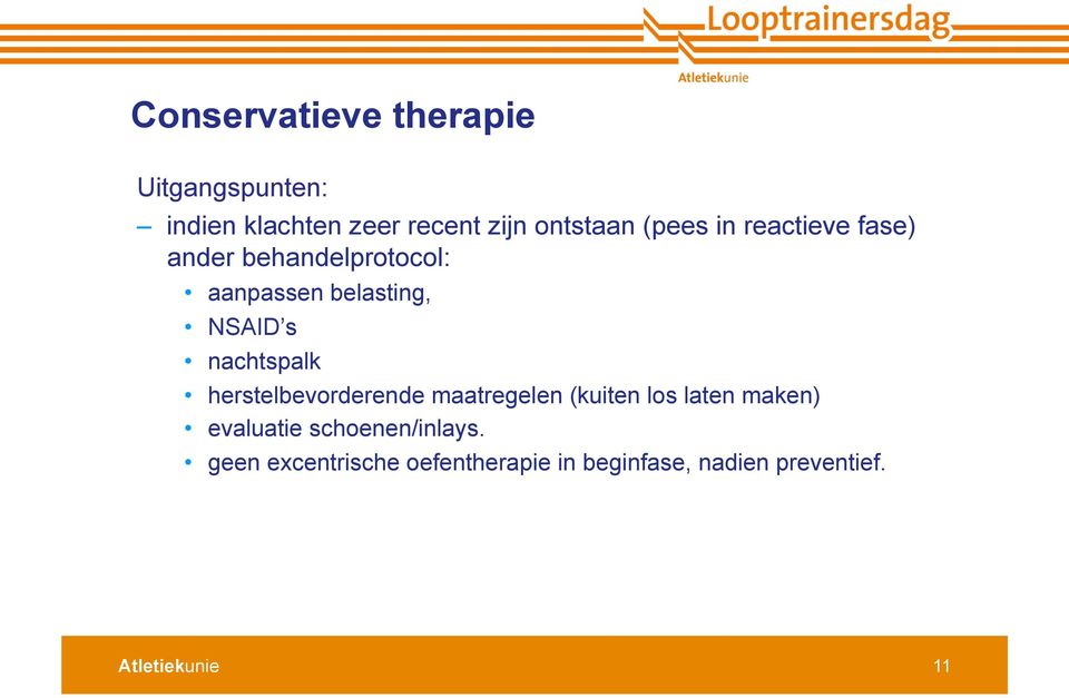 nachtspalk herstelbevorderende maatregelen (kuiten los laten maken) evaluatie