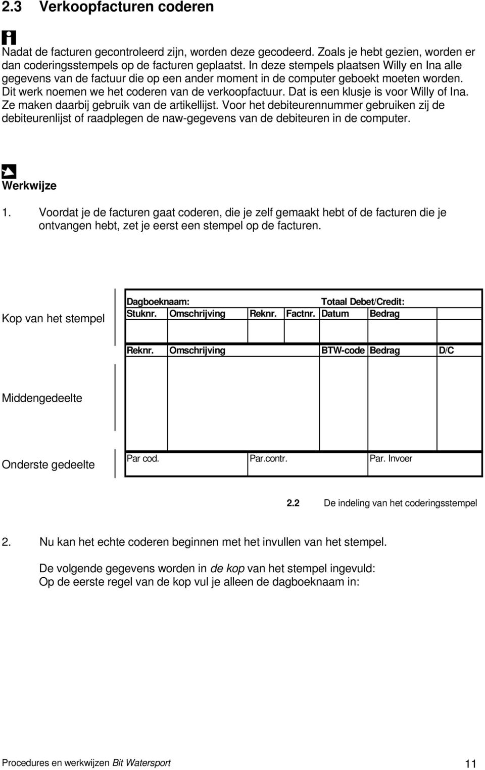 Dat is een klusje is voor Willy of Ina. Ze maken daarbij gebruik van de artikellijst.