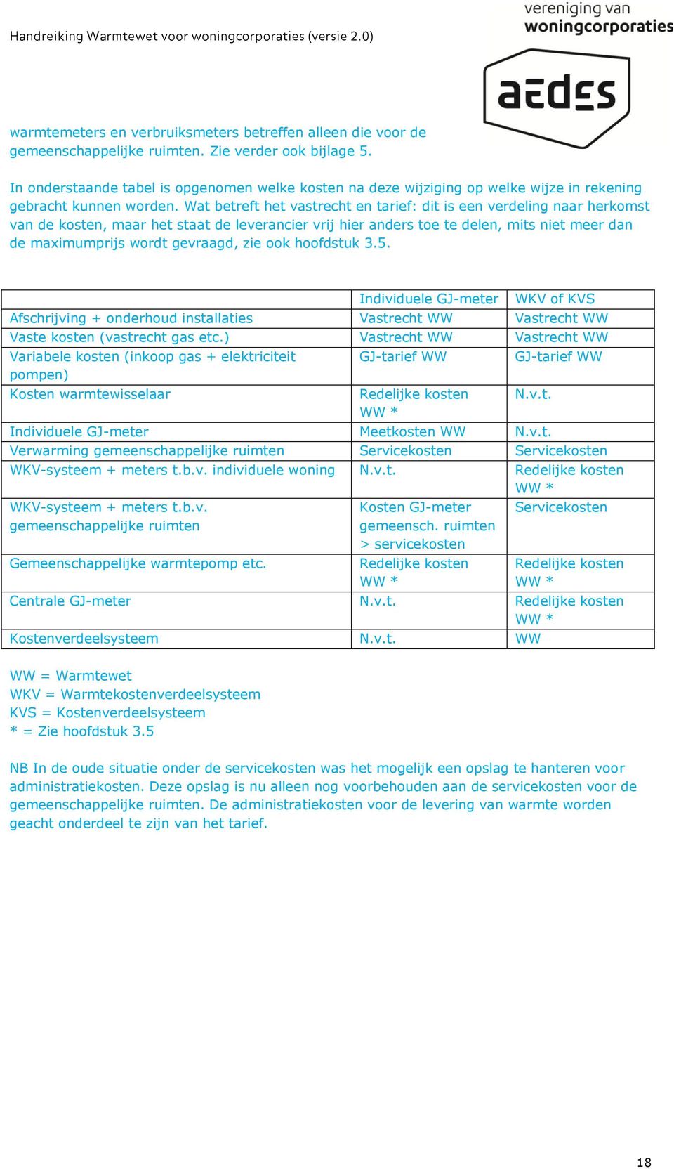 Wat betreft het vastrecht en tarief: dit is een verdeling naar herkomst van de kosten, maar het staat de leverancier vrij hier anders toe te delen, mits niet meer dan de maximumprijs wordt gevraagd,