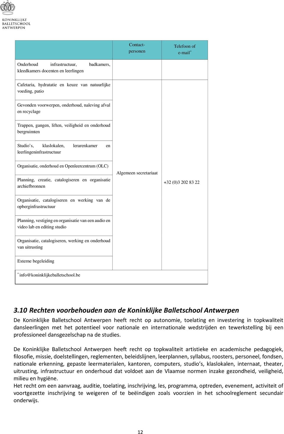 Openleercentrum (OLC) Planning, creatie, catalogiseren en organisatie archiefbronnen Algemeen secretariaat +32 (0)3 202 83 22 Organisatie, catalogiseren en werking van de opberginfrastructuur