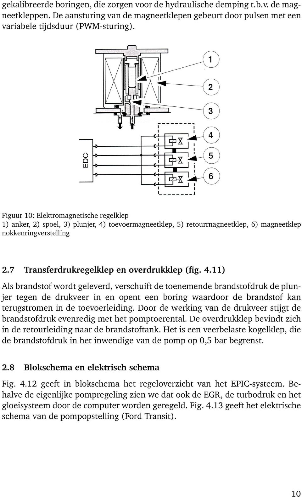 7 Transferdrukregelklep en overdrukklep (fig. 4.
