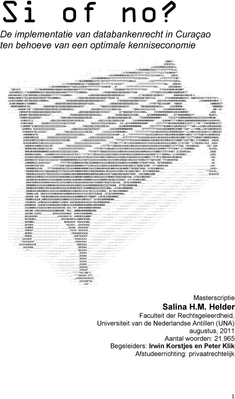 sterscriptie Salina H.M.