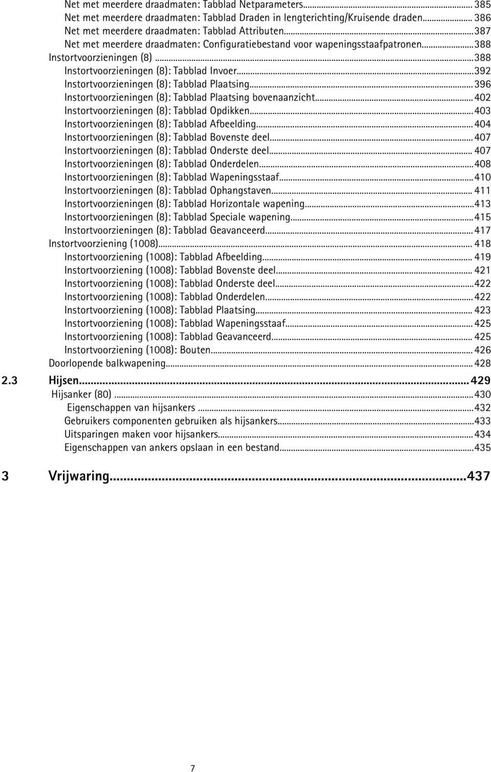 ..392 Instortvoorzieningen (8): Tabblad Plaatsing...396 Instortvoorzieningen (8): Tabblad Plaatsing bovenaanzicht...402 Instortvoorzieningen (8): Tabblad Opdikken.