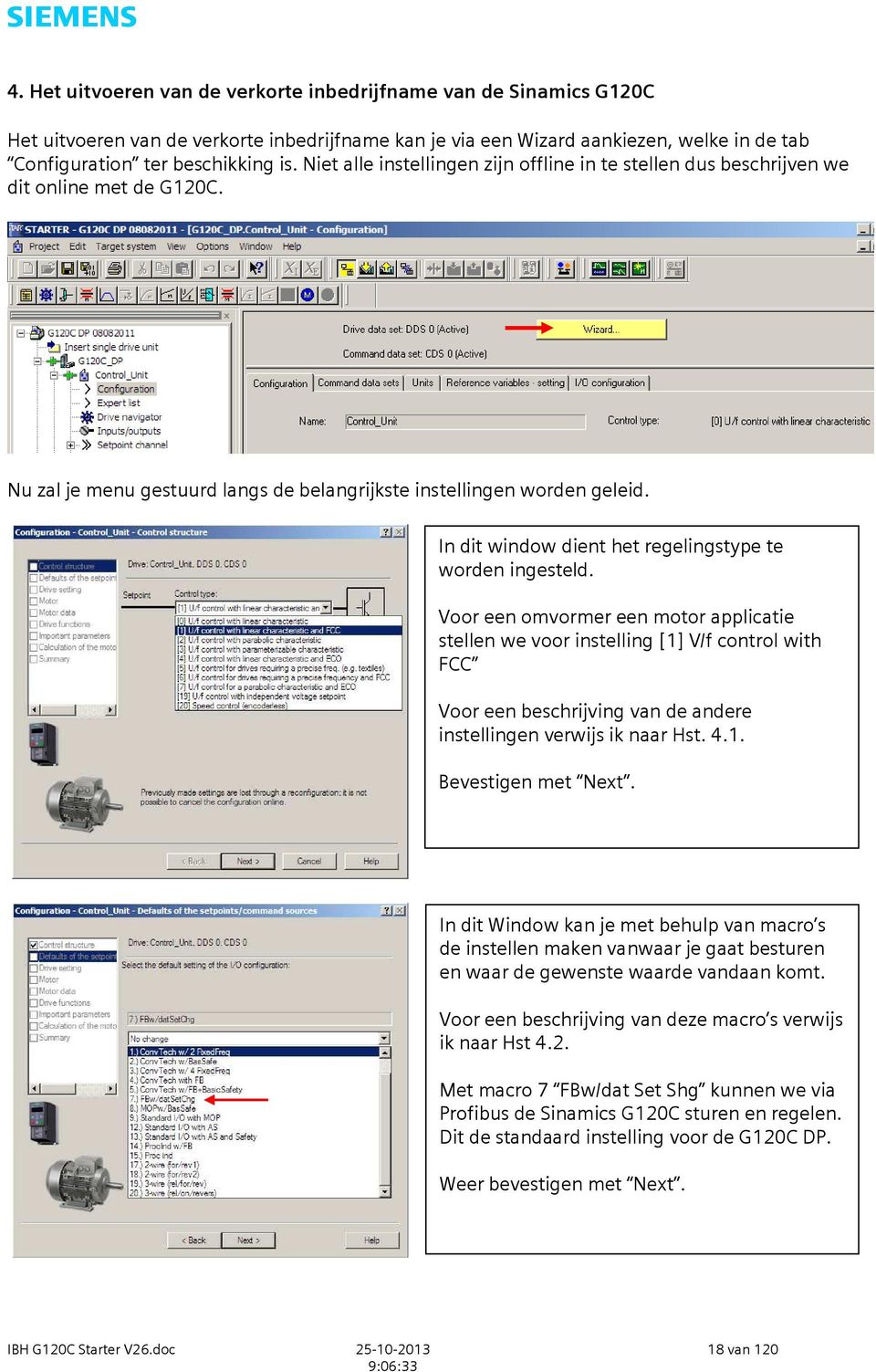 In dit window dient het regelingstype te worden ingesteld.