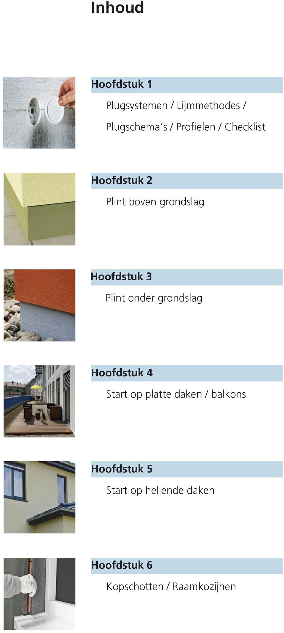 Plint onder grondslag Hoofdstuk 4 Start op platte daken / balkons