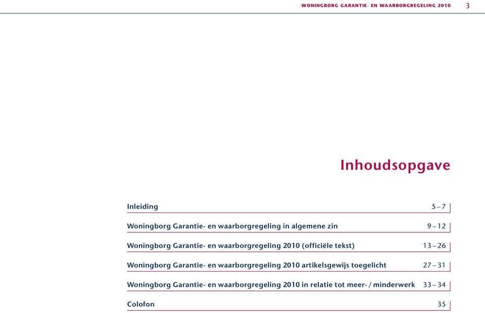 tekst) Woningborg Garantie- en waarborgregeling 2010 artikelsgewijs toegelicht Woningborg