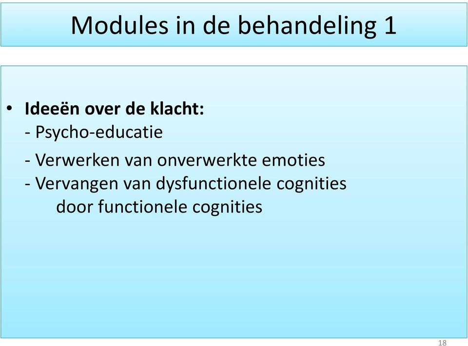 onverwerkte emoties -Vervangen van