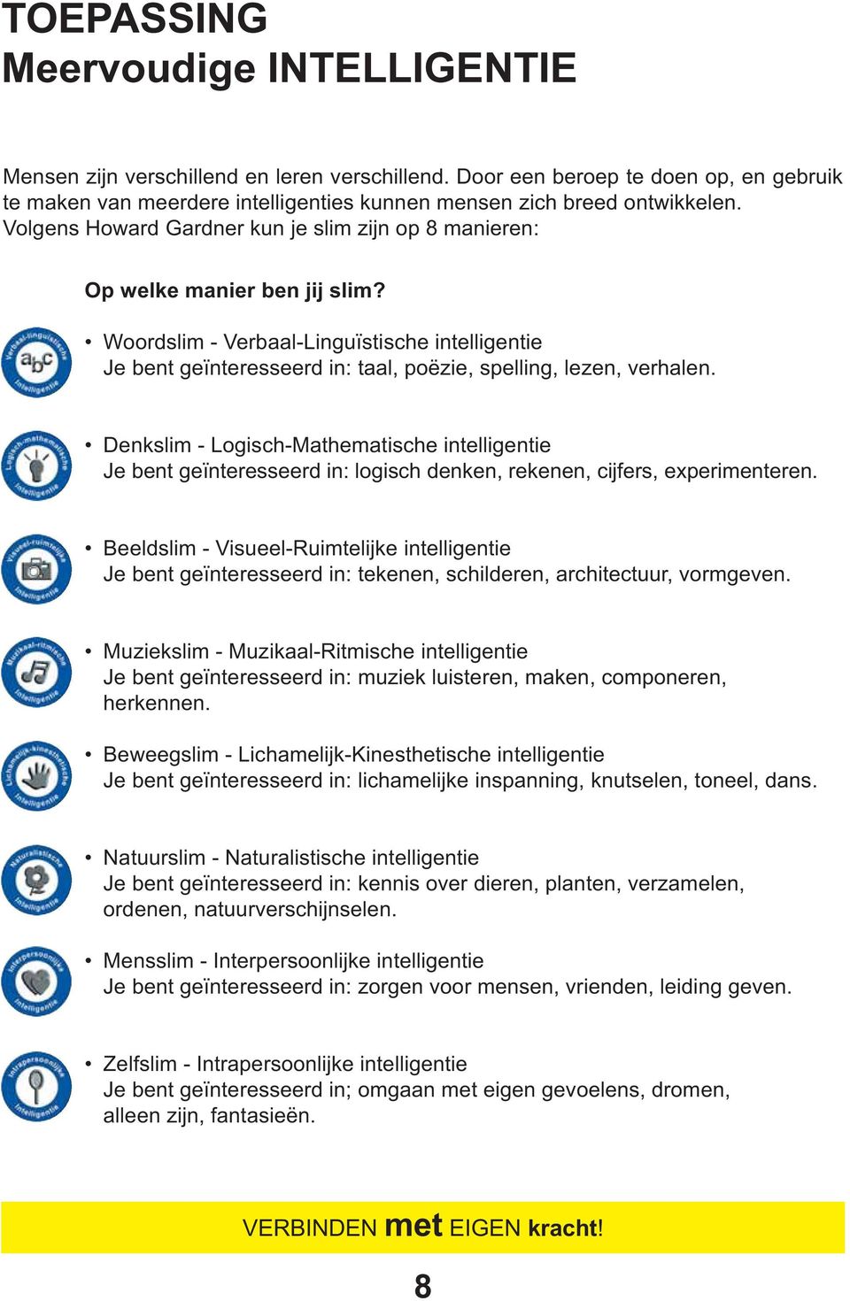 Denkslim - Logisch-Mathematische intelligentie Je bent geïnteresseerd in: logisch denken, rekenen, cijfers, experimenteren.