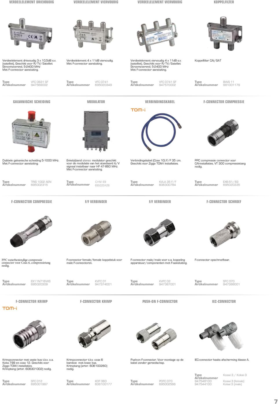 v. (satelliet), Geschikt voor R//Satelliet Stroomvoerend, 5-2400 MHz Met F-connector aansluiting.