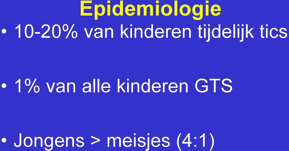 1% van alle kinderen GTS