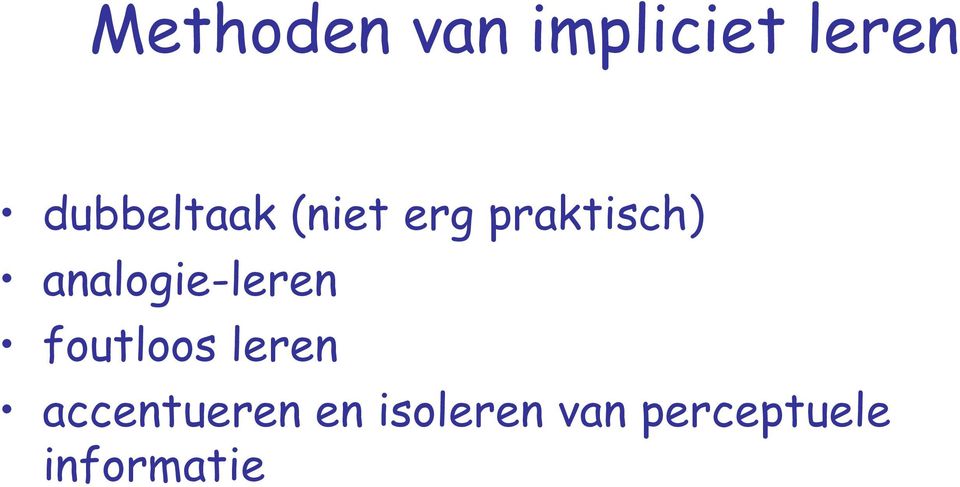 analogie-leren foutloos leren