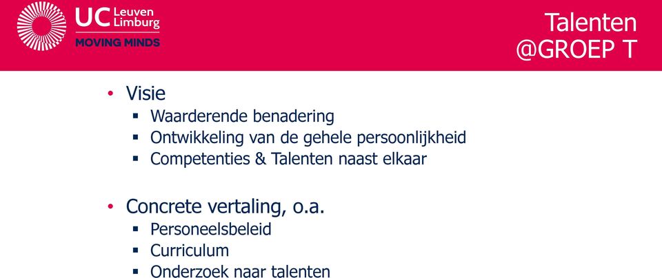 Competenties & Talenten naast elkaar Concrete