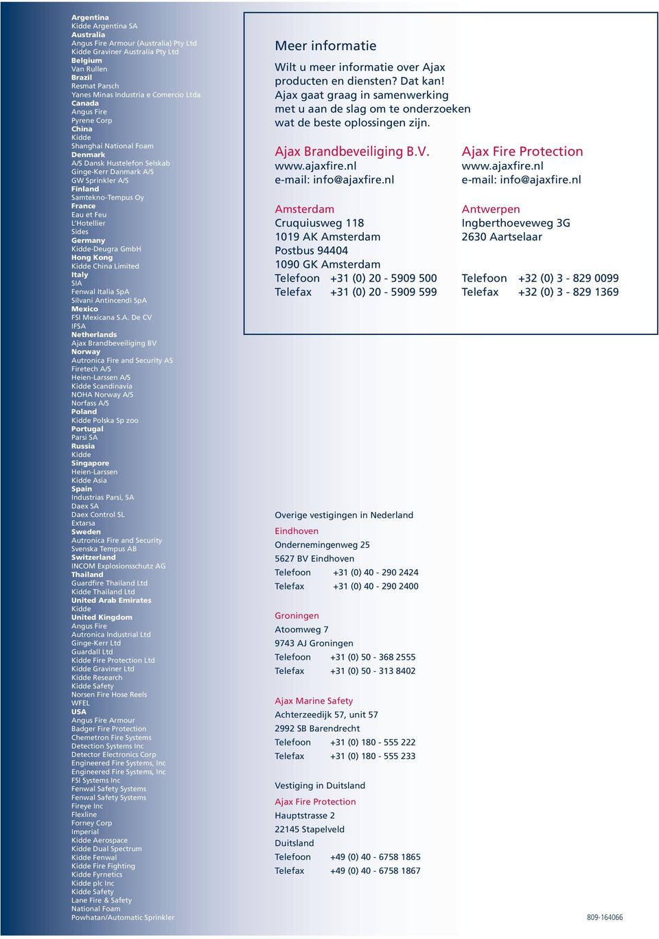 Germany Kidde-Deugra GmbH Hong Kong Kidde China Limited Italy SIA 