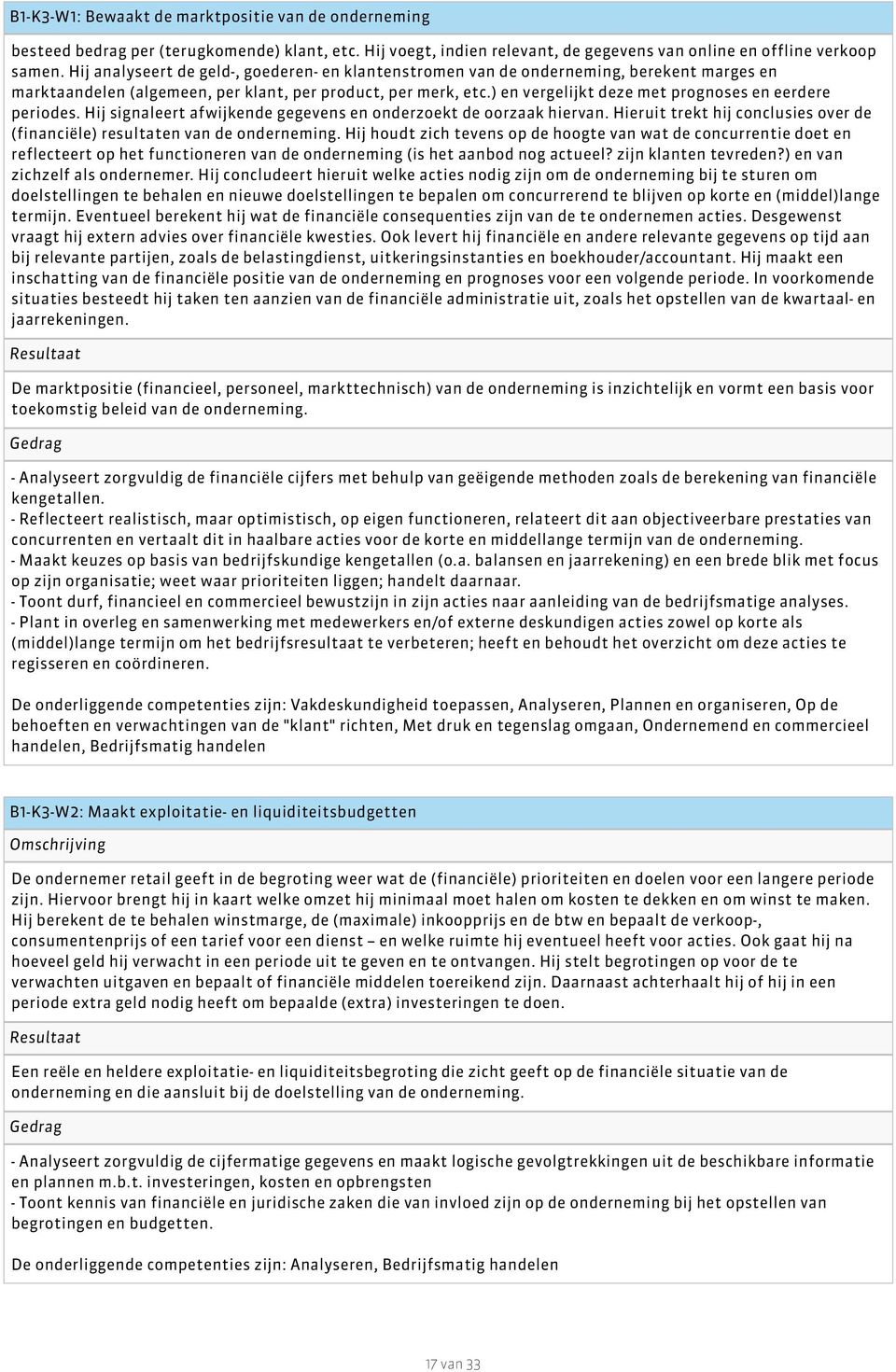 ) en vergelijkt deze met prognoses en eerdere periodes. Hij signaleert afwijkende gegevens en onderzoekt de oorzaak hiervan.