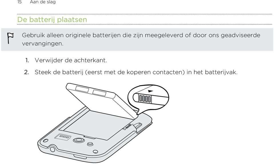 geadviseerde vervangingen. 1. Verwijder de achterkant. 2.